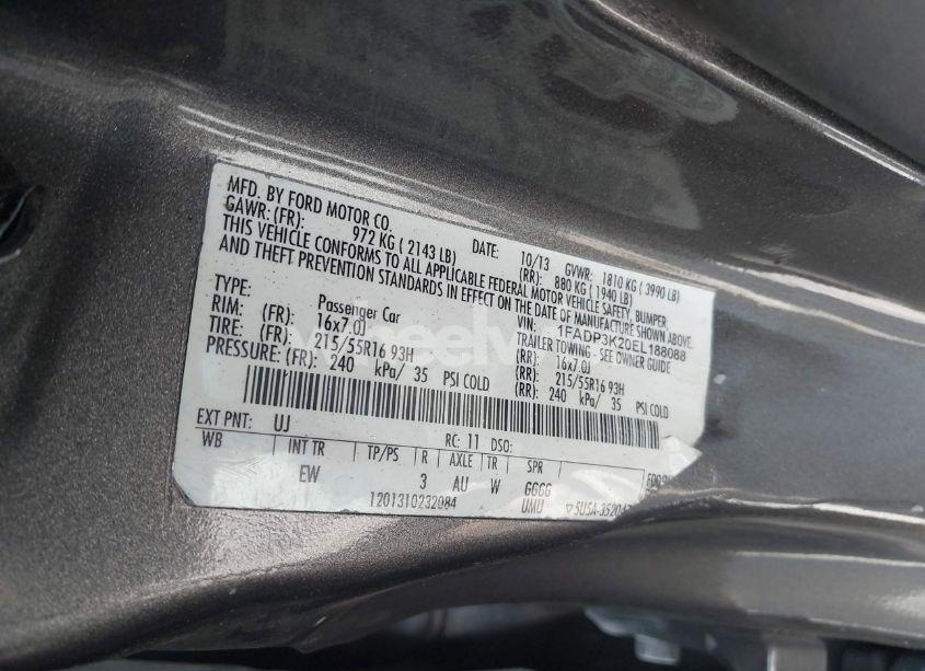 Photo 9 of 2014 Ford Focus SE (VIN 1FADP3K20EL188088)
