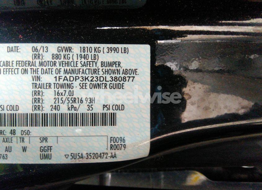 Photo 9 of 2013 Ford Focus SE (VIN 1FADP3K23DL380877)