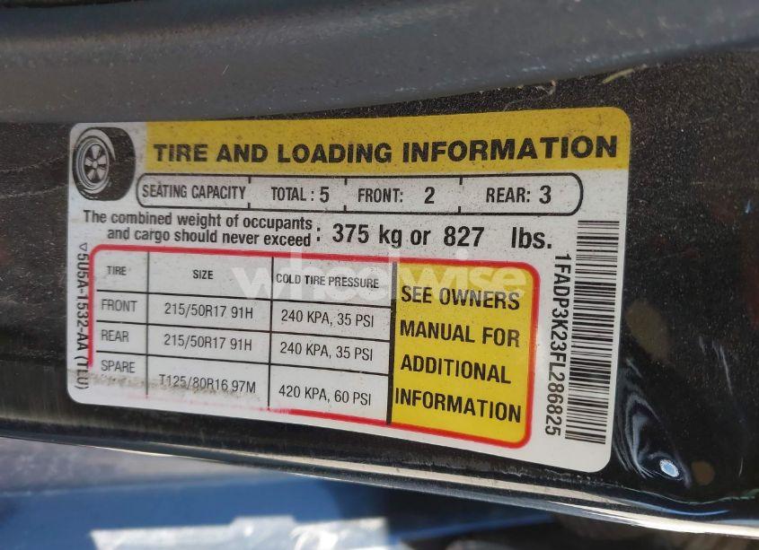 Photo 8 of 2015 Ford Focus SE (VIN 1FADP3K23FL286825)