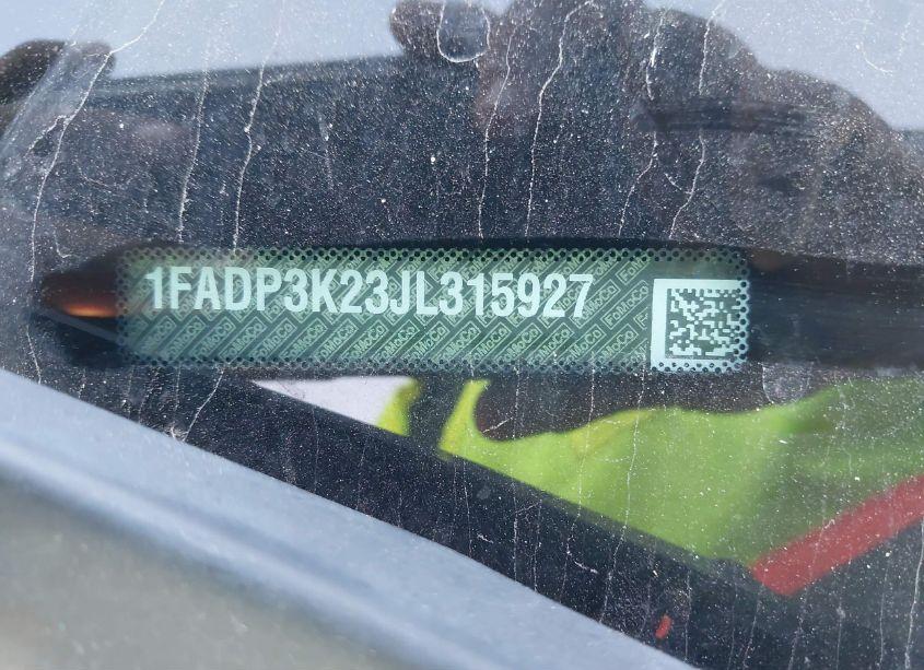 Photo 9 of 2018 Ford Focus SE (VIN 1FADP3K23JL315927)