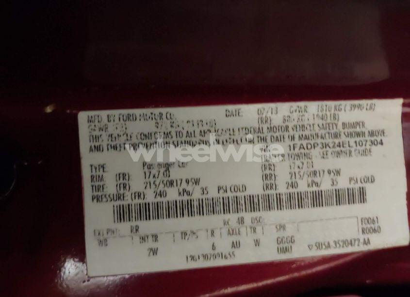 Photo 9 of 2014 Ford Focus SE (VIN 1FADP3K24EL107304)