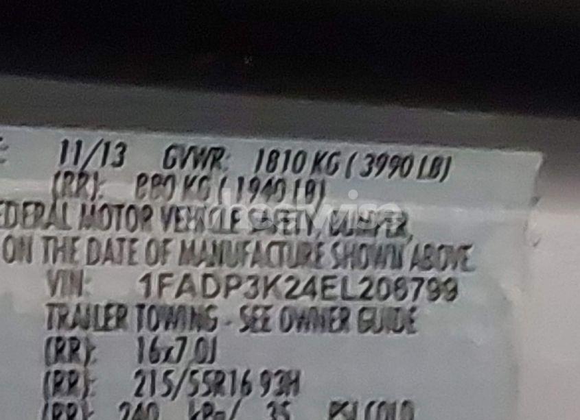 Photo 9 of 2014 Ford Focus SE (VIN 1FADP3K24EL206799)