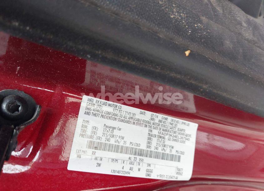 Photo 9 of 2014 Ford Focus SE (VIN 1FADP3K24EL367945)