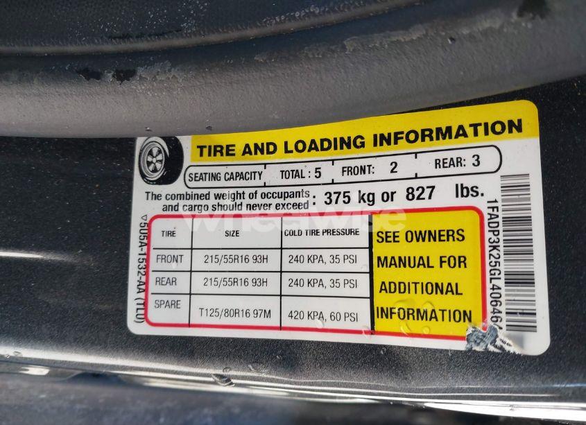 Photo 9 of 2016 Ford Focus SE (VIN 1FADP3K25GL406464)