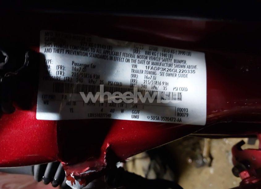 Photo 9 of 2016 Ford Focus SE (VIN 1FADP3K26GL220335)