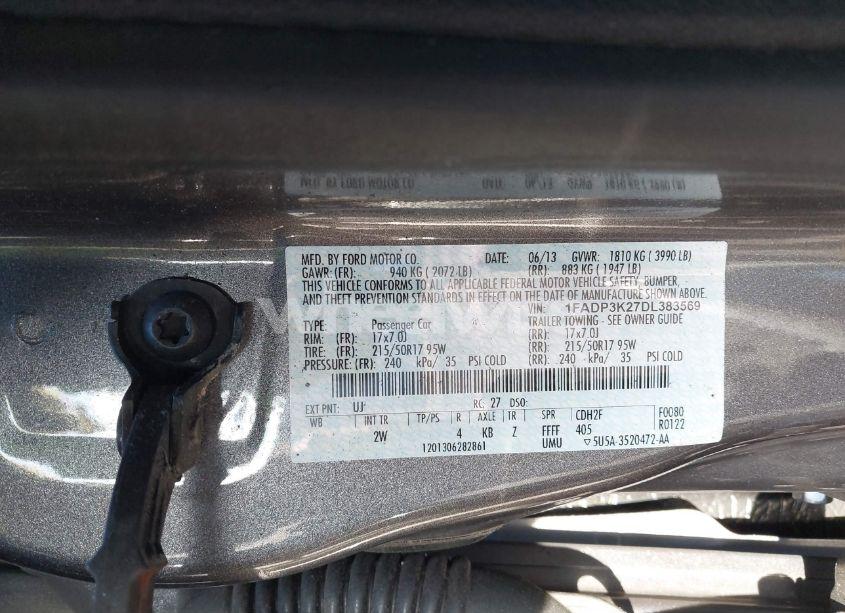 Photo 9 of 2013 Ford Focus SE (VIN 1FADP3K27DL383569)