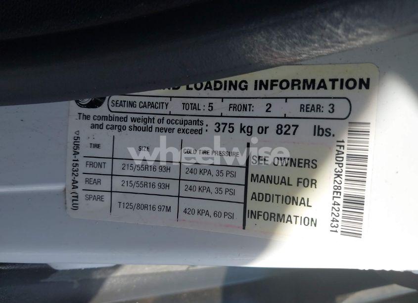 Photo 9 of 2014 Ford Focus SE (VIN 1FADP3K28EL422431)