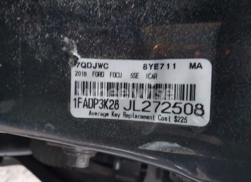 Photo 9 of 2018 Ford Focus SE (VIN 1FADP3K28JL272508)