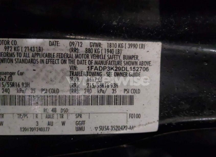 Photo 9 of 2013 Ford Focus SE (VIN 1FADP3K29DL152706)