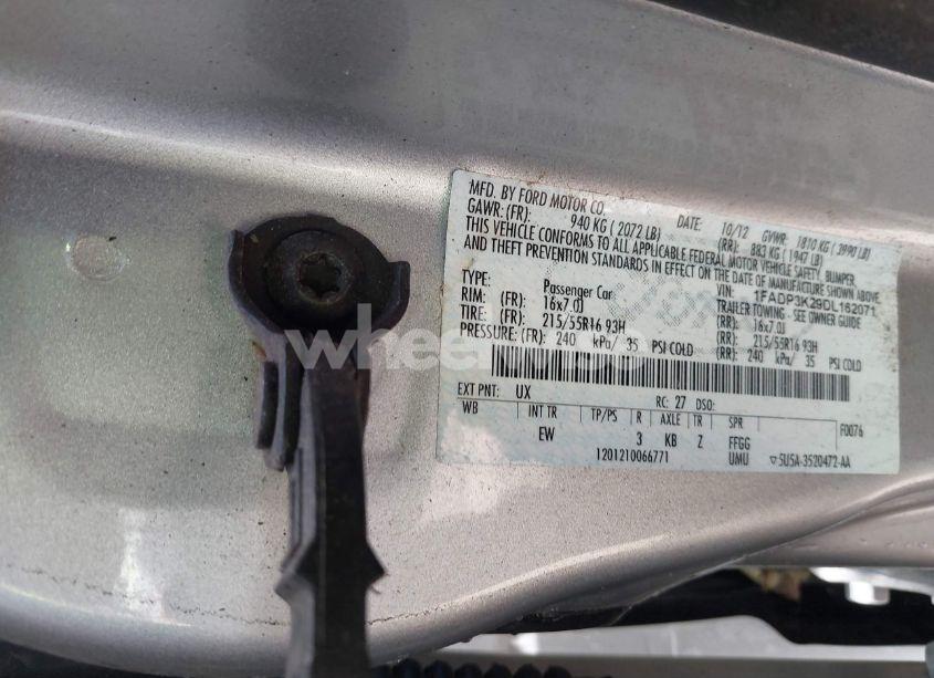 Photo 9 of 2013 Ford Focus SE (VIN 1FADP3K29DL162071)