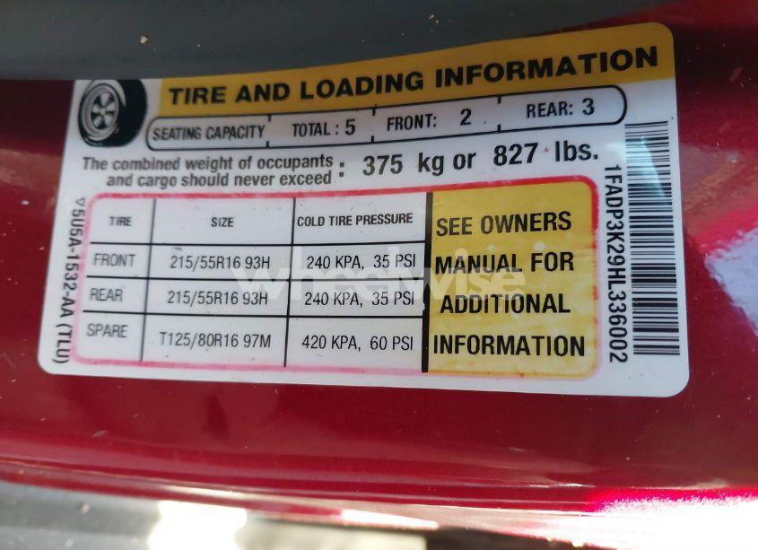 Photo 9 of 2017 Ford Focus SE (VIN 1FADP3K29HL336002)