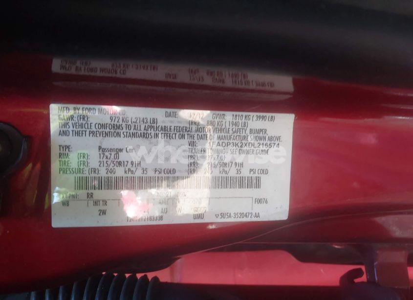 Photo 9 of 2013 Ford Focus SE (VIN 1FADP3K2XDL216574)