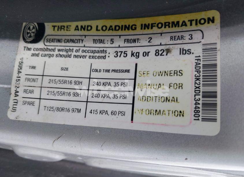 Photo 9 of 2013 Ford Focus SE (VIN 1FADP3K2XDL344801)