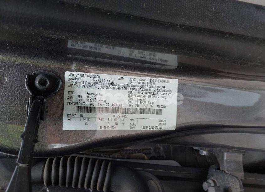 Photo 9 of 2014 Ford Focus SE (VIN 1FADP3K2XEL145197)