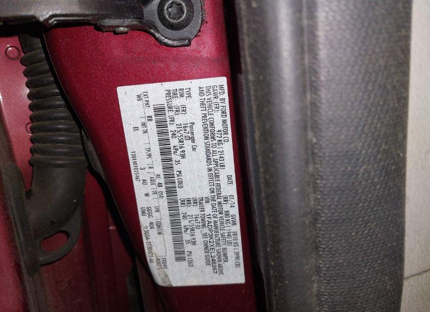 Photo 9 of 2014 Ford Focus SE (VIN 1FADP3K2XEL246367)