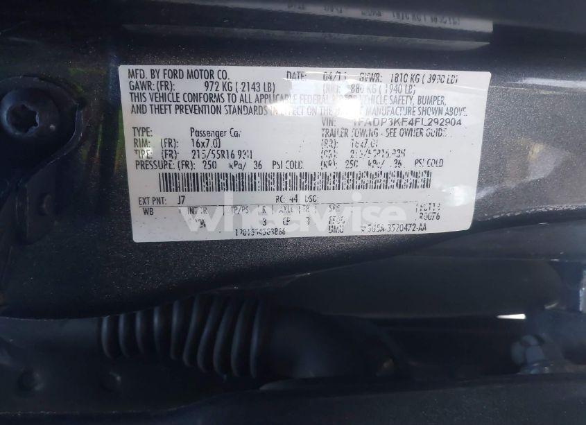 Photo 9 of 2015 Ford Focus SE (VIN 1FADP3KE4FL292904)