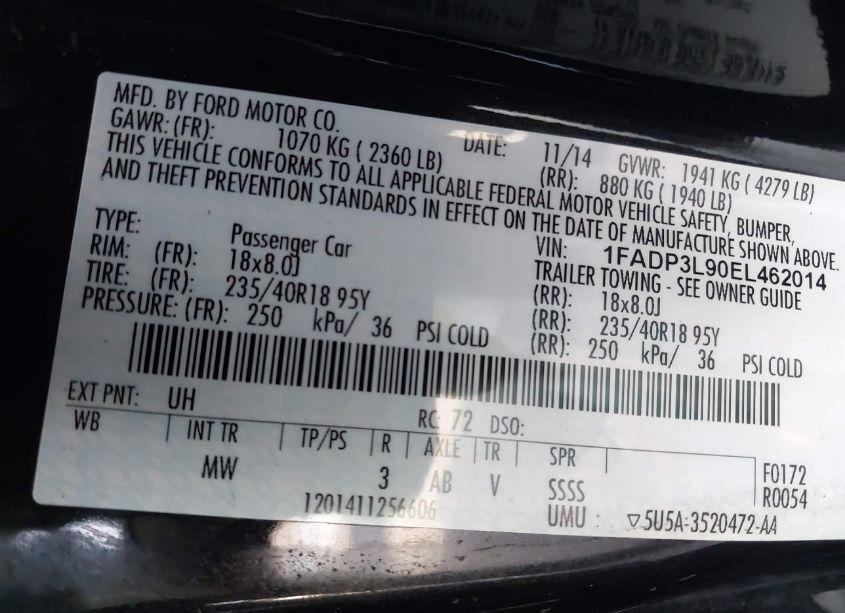 Photo 9 of 2014 Ford Focus ST (VIN 1FADP3L90EL462014)