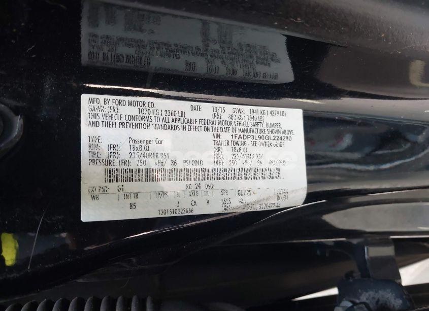 Photo 9 of 2016 Ford Focus ST (VIN 1FADP3L90GL224280)