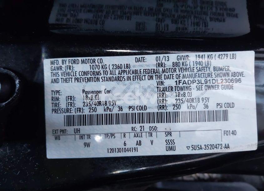 Photo 9 of 2013 Ford Focus ST (VIN 1FADP3L91DL230696)