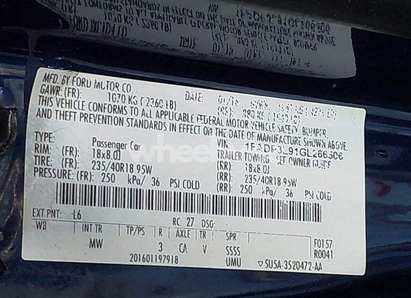 Photo 9 of 2016 Ford Focus ST (VIN 1FADP3L91GL266506)