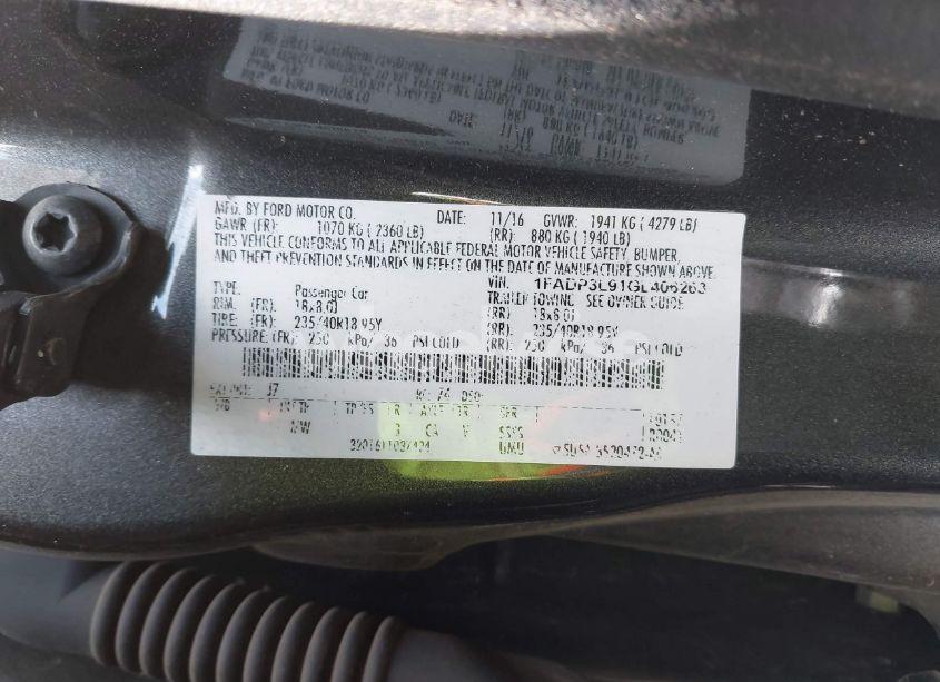 Photo 17 of 2016 Ford Focus ST (VIN 1FADP3L91GL406263)