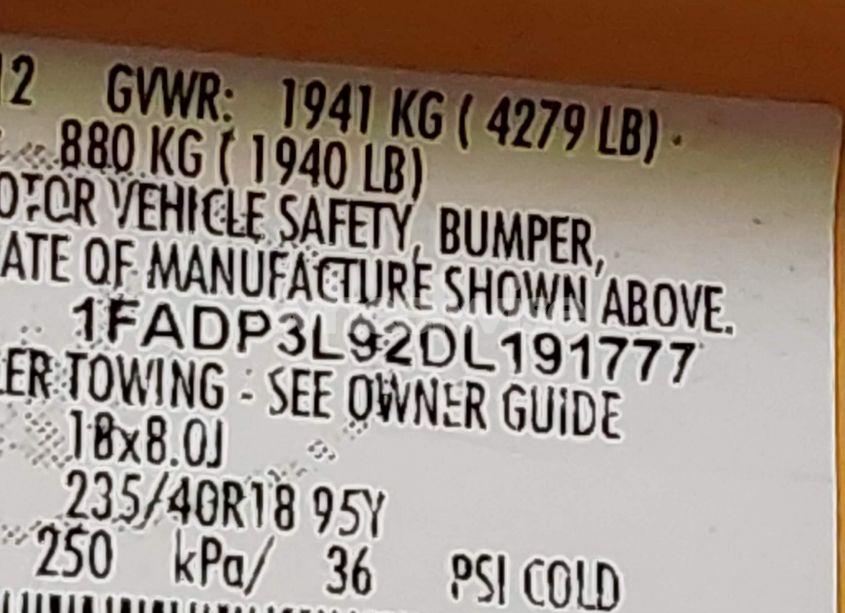 Photo 9 of 2013 Ford Focus ST (VIN 1FADP3L92DL191777)