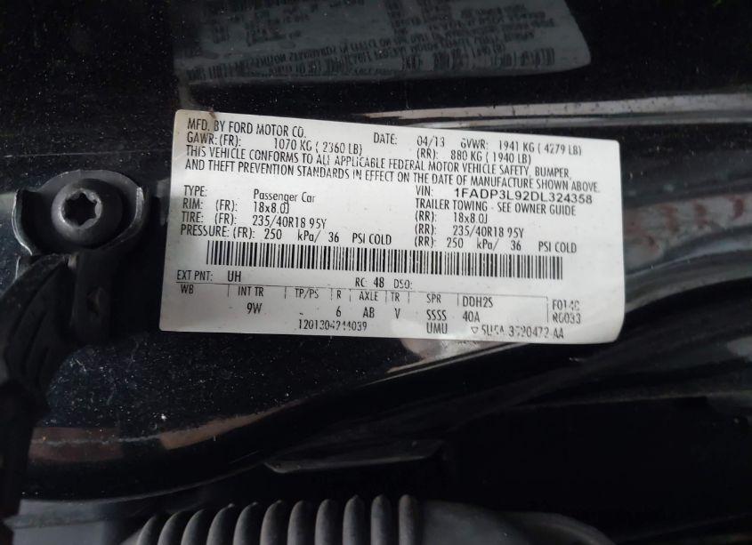 Photo 9 of 2013 Ford Focus ST (VIN 1FADP3L92DL324358)