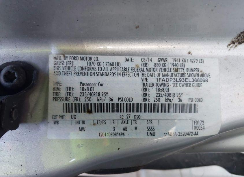 Photo 9 of 2014 Ford Focus ST (VIN 1FADP3L93EL388068)