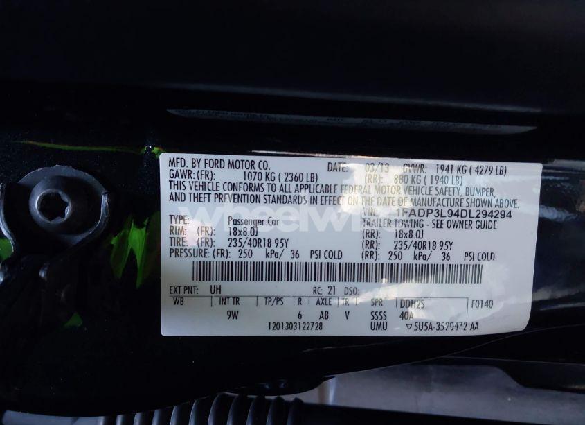 Photo 9 of 2013 Ford Focus ST (VIN 1FADP3L94DL294294)