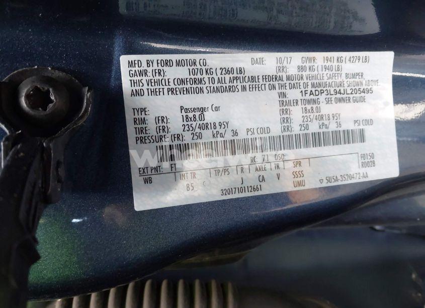 Photo 9 of 2018 Ford Focus ST (VIN 1FADP3L94JL205495)