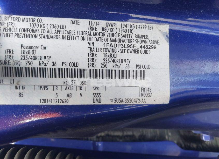 Photo 9 of 2014 Ford Focus ST (VIN 1FADP3L95EL448299)