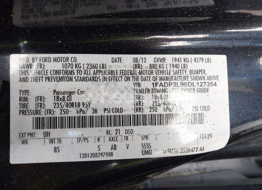 Photo 9 of 2013 Ford Focus ST (VIN 1FADP3L96DL127354)