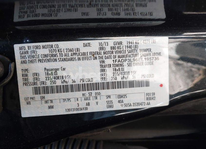 Photo 9 of 2014 Ford Focus ST (VIN 1FADP3L96EL195736)