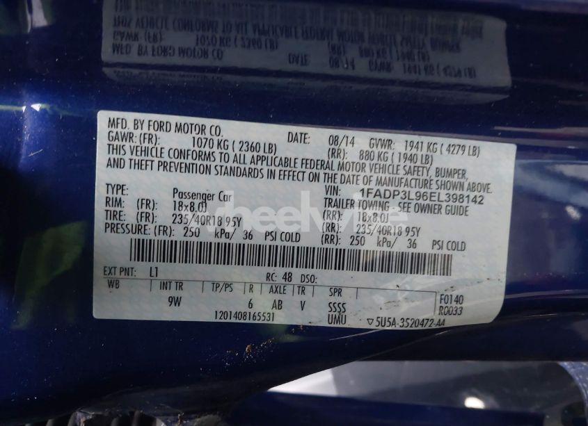 Photo 9 of 2014 Ford Focus (VIN 1FADP3L96EL398142)