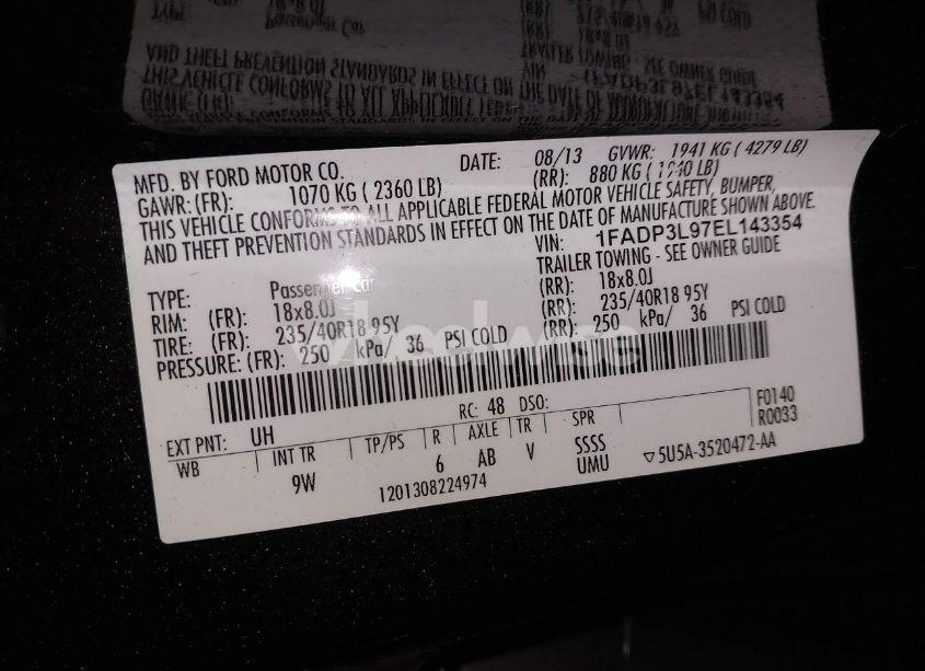 Photo 9 of 2014 Ford Focus ST (VIN 1FADP3L97EL143354)