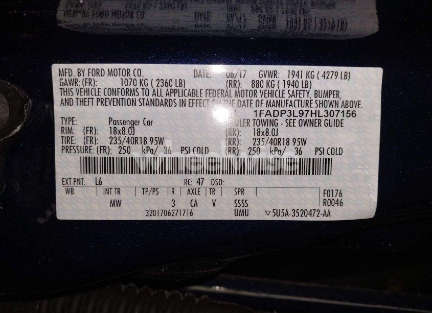 Photo 9 of 2017 Ford Focus ST (VIN 1FADP3L97HL307156)