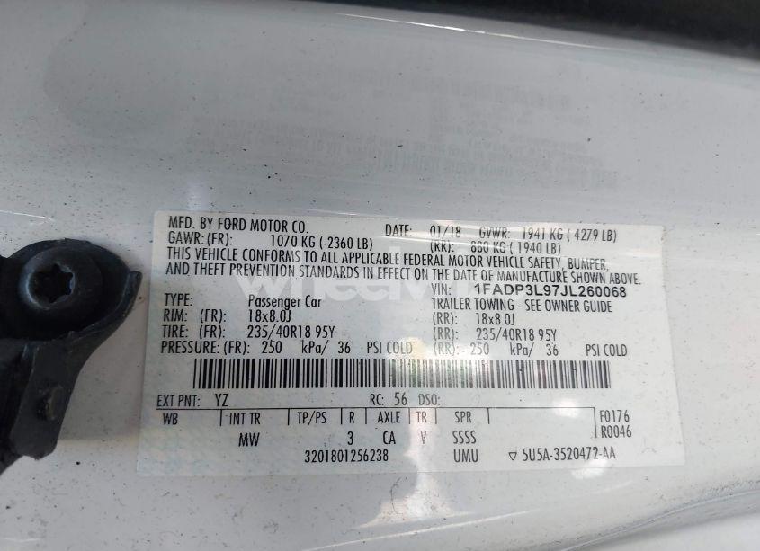 Photo 9 of 2018 Ford Focus ST (VIN 1FADP3L97JL260068)