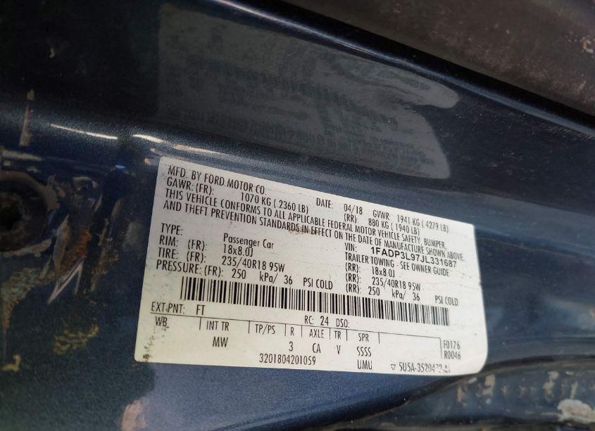 Photo 9 of 2018 Ford Focus ST (VIN 1FADP3L97JL331687)