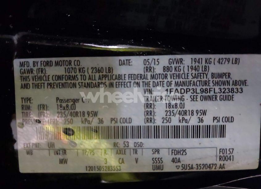 Photo 9 of 2015 Ford Focus ST (VIN 1FADP3L98FL323833)