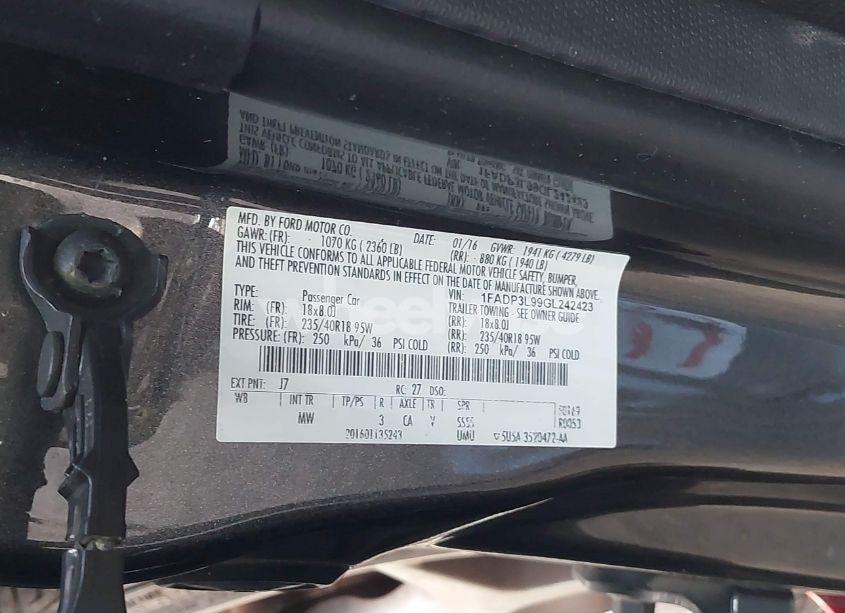 Photo 9 of 2016 Ford Focus ST (VIN 1FADP3L99GL242423)