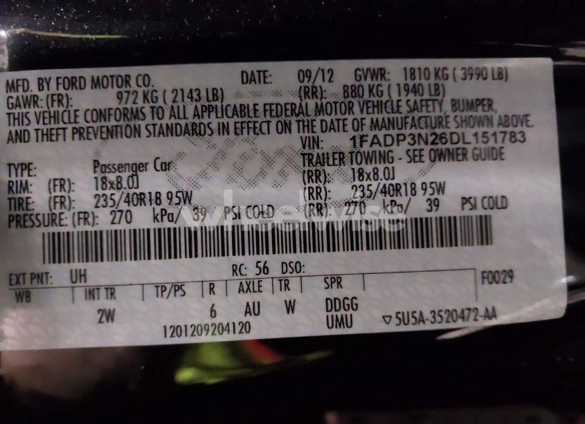 Photo 9 of 2013 Ford Focus TITANIUM (VIN 1FADP3N26DL151783)