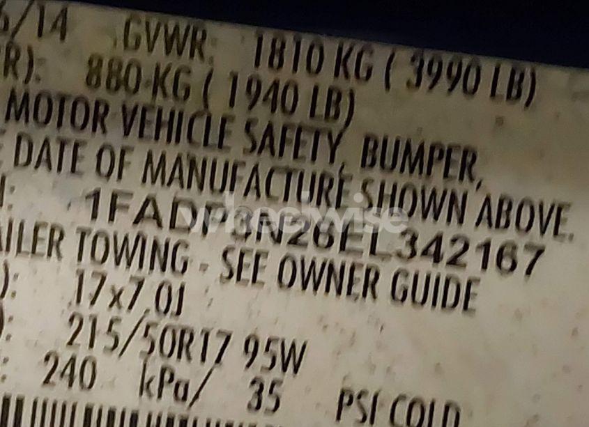 Photo 9 of 2014 Ford Focus TITANIUM (VIN 1FADP3N26EL342167)