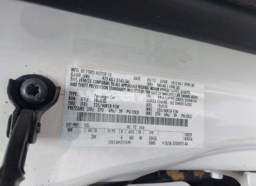 Photo 9 of 2013 Ford Focus TITANIUM (VIN 1FADP3N28DL335610)