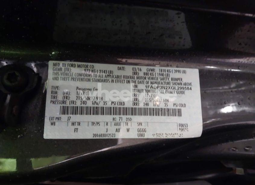 Photo 9 of 2016 Ford Focus TITANIUM (VIN 1FADP3N2XGL299584)