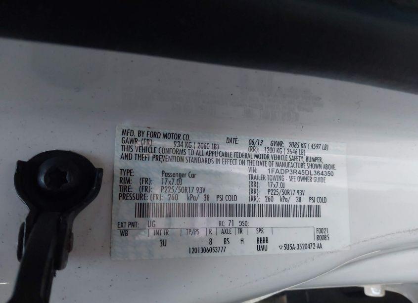 Photo 9 of 2013 Ford Focus ELECTRIC (VIN 1FADP3R45DL364350)