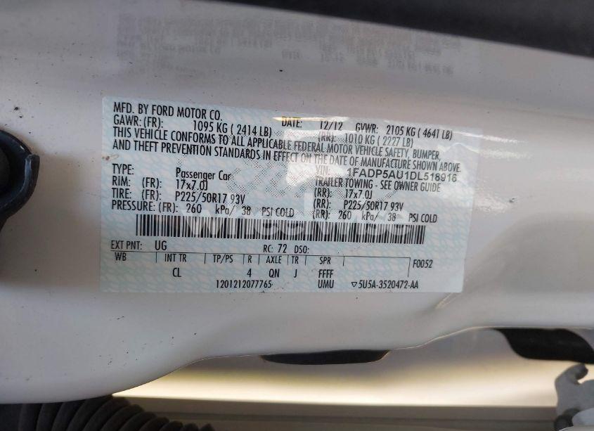 Photo 9 of 2013 Ford C-max HYBRID SE (VIN 1FADP5AU1DL518916)