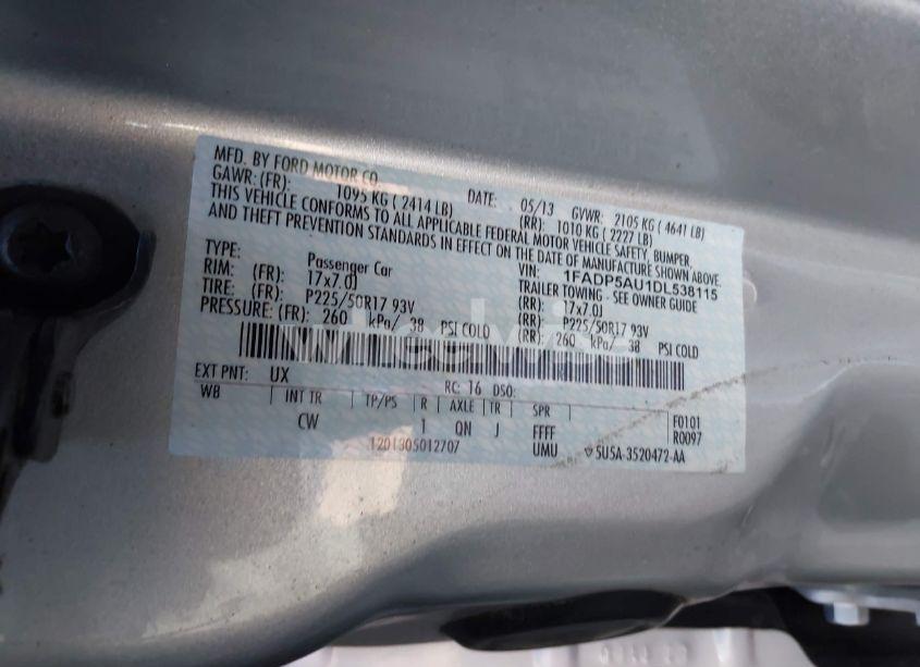 Photo 9 of 2013 Ford C-max HYBRID SE (VIN 1FADP5AU1DL538115)