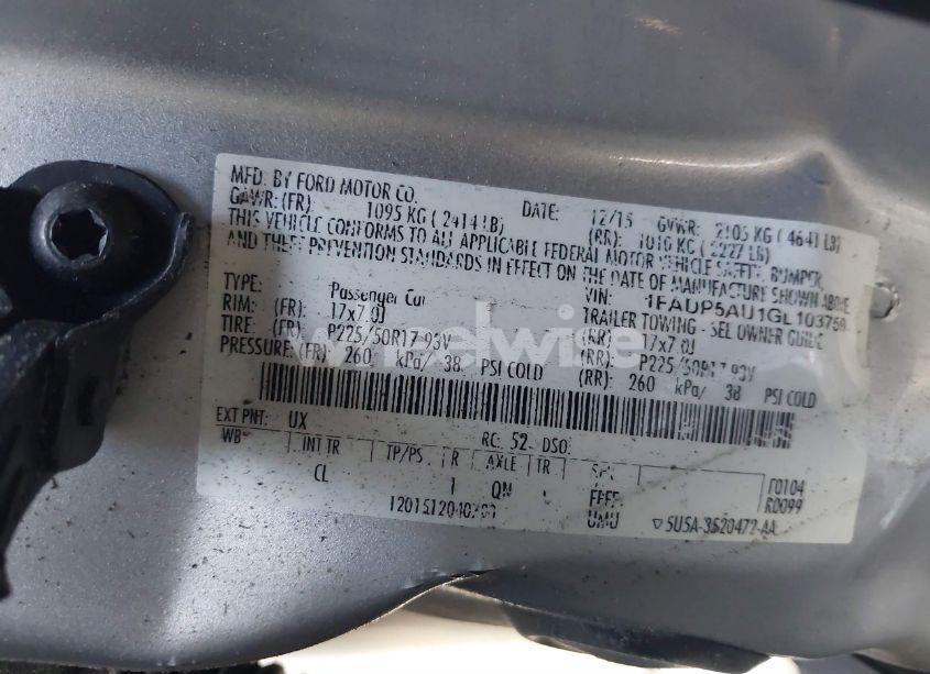 Photo 9 of 2016 Ford C-max HYBRID SE (VIN 1FADP5AU1GL103759)