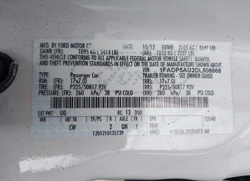 Photo 9 of 2013 Ford C-max HYBRID SE (VIN 1FADP5AU2DL508668)