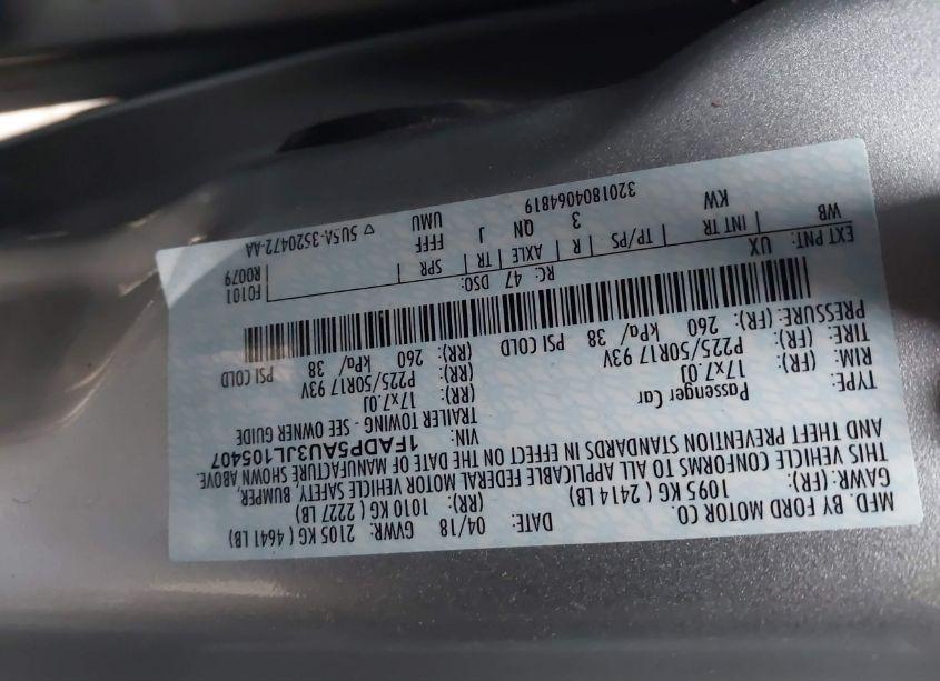 Photo 9 of 2018 Ford C-max HYBRID SE (VIN 1FADP5AU3JL105407)